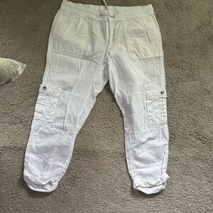 GAP Women's White Cargo Jumpsuit